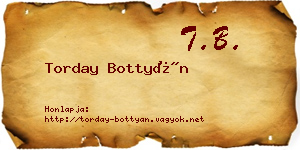 Torday Bottyán névjegykártya